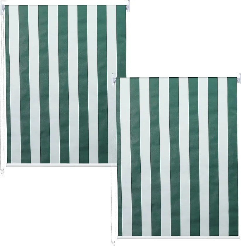 Roleta MCW-D52 (zestaw 2 sztuk),  zielony/biały