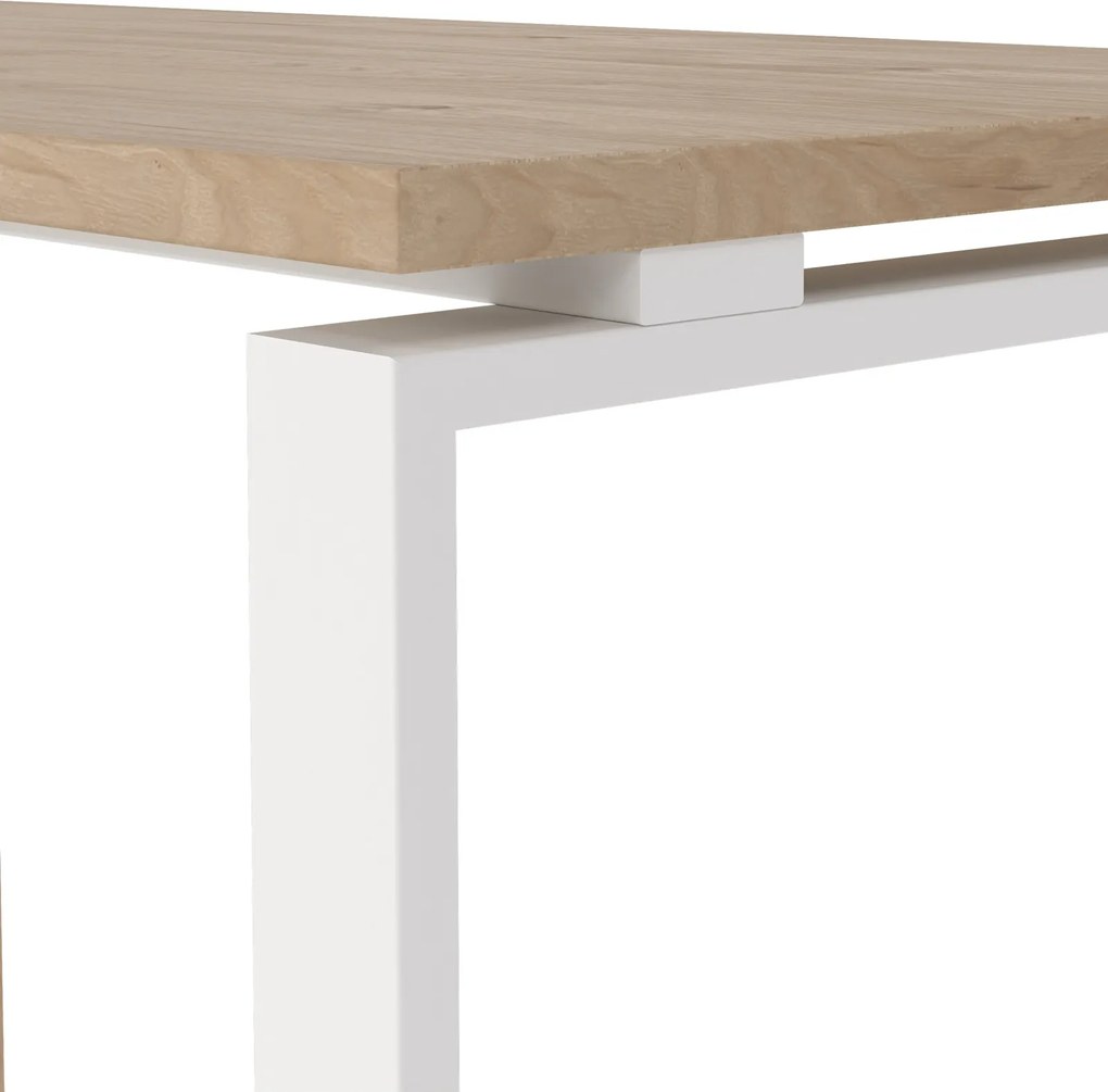 Biurko narożne z kontenerkiem Sign biały mat/jackson hickory