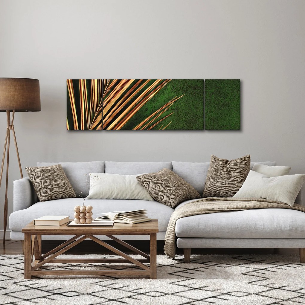 Obraz z liściem (170x50 cm)