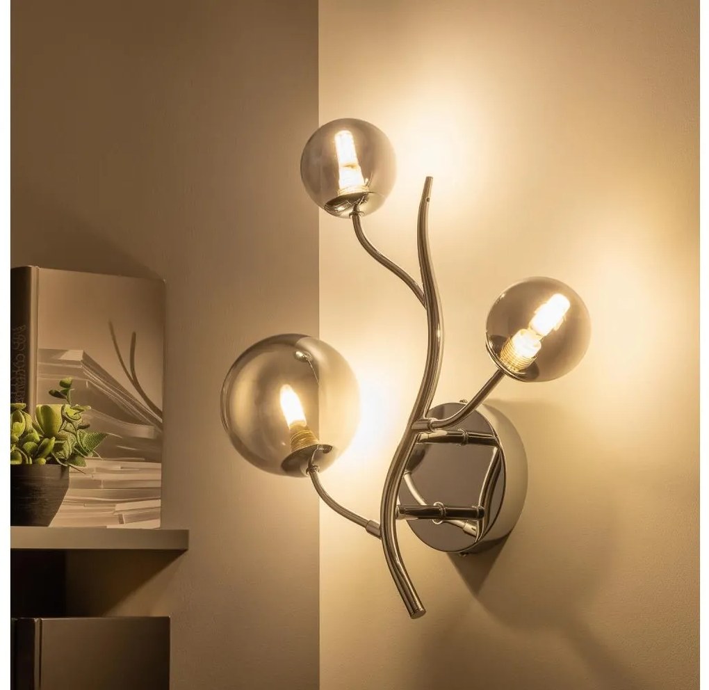 Brilagi - Kinkiet LED MISTEL 3xG9/3W/230V czarny chrom/przydymione