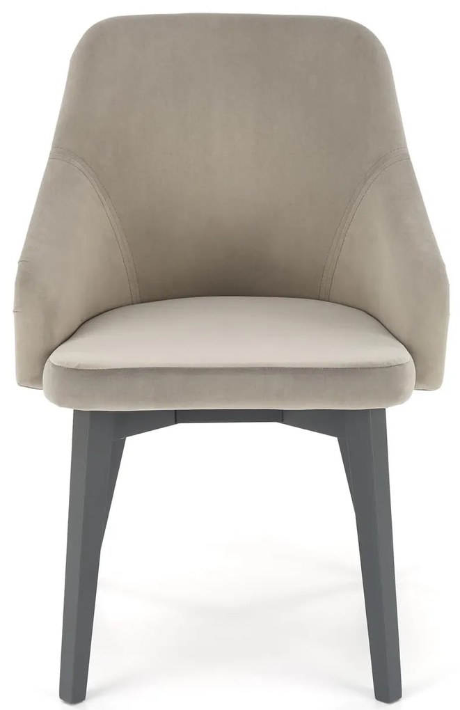 Krzesło tapicerowane grafit/grafit welurowe TOLEDO 2