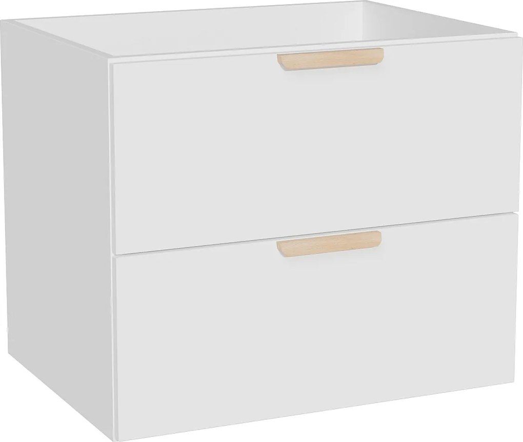 Wisząca szafka podumywalkowa – Biała – S60 cm – AVORELI