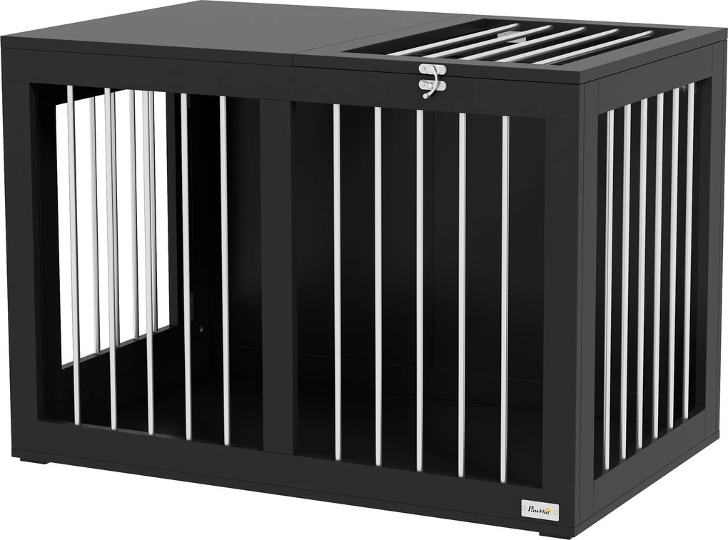 PawHut Klatka dla Psa Czarna 80x50x56,5cm | Aosom PL