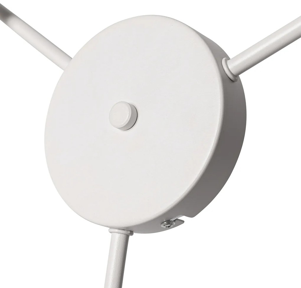 Lampa sufitowa biała, szara i brązowa 3-światłowa - Multidrum Nowoczesny Oswietlenie wewnetrzne