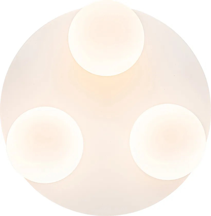 Nowoczesna lampa sufitowa łazienkowa biała 3-światłowa - Cederic