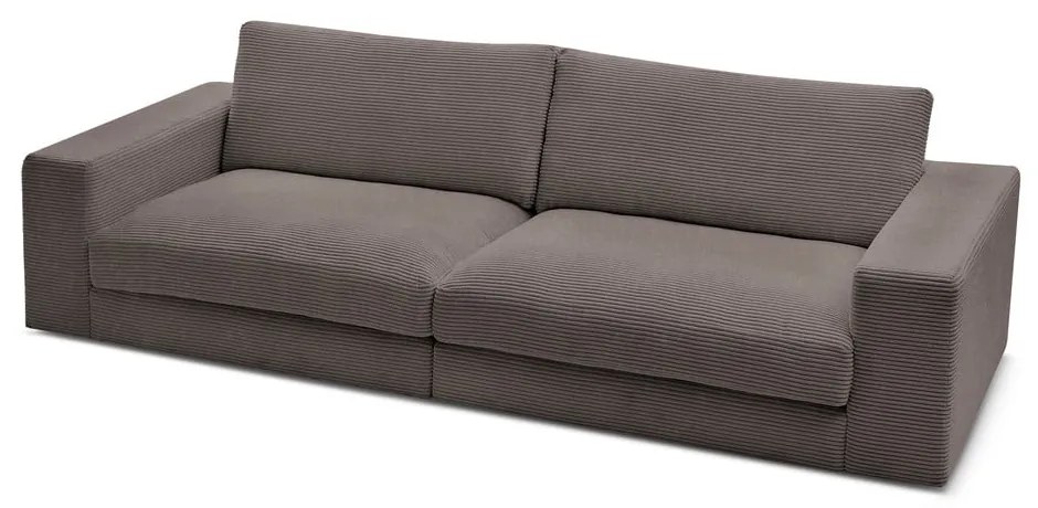 Szarobrązowa sztruksowa sofa 274 cm Leonard – Bobochic Paris