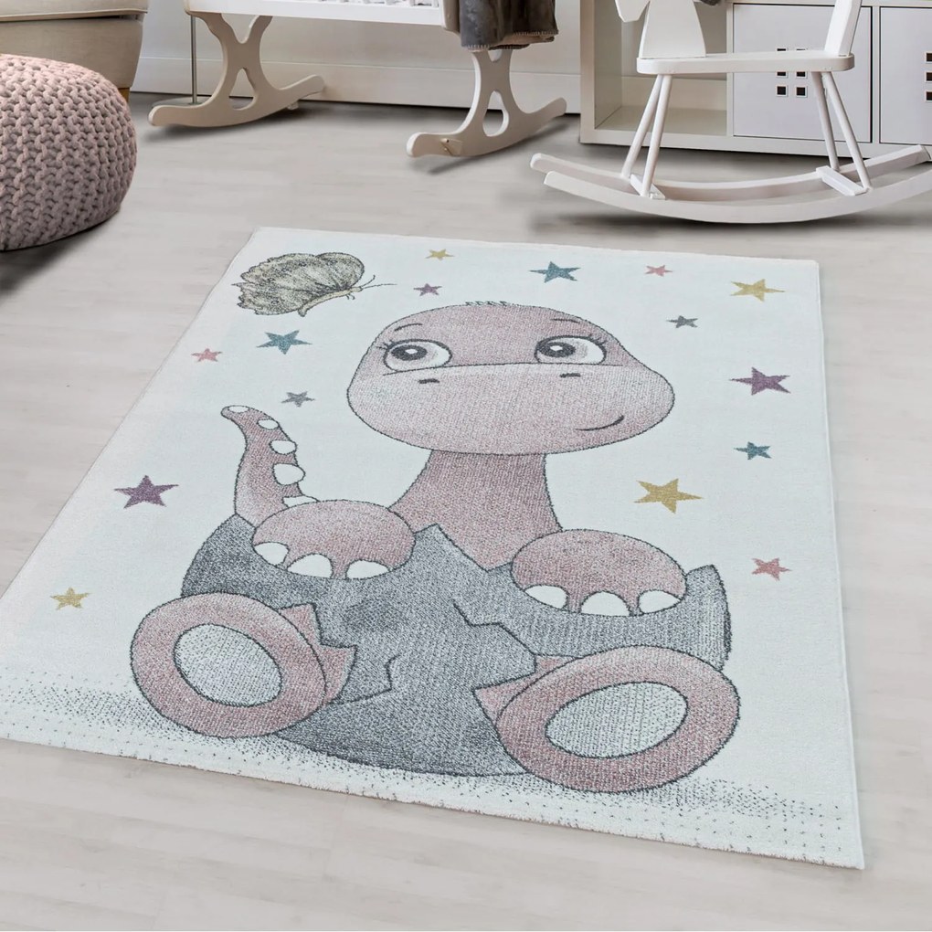 Dywan dziecięcy Funny smoczek różowy 160 cm x 230 cm