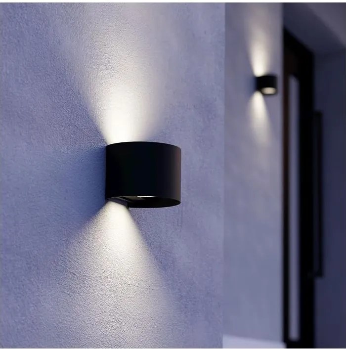 Eglo 901844 - Zewnętrzny kinkiet LED CALPINO 2xLED/2,8W/230V IP54 czarny