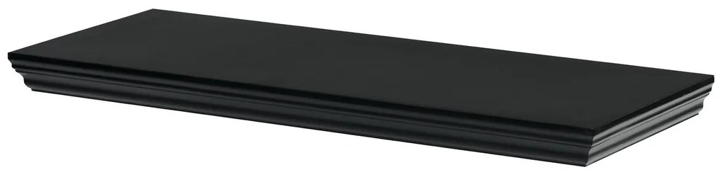 Półka ścienna P-024, matowy czarny, 60 cm