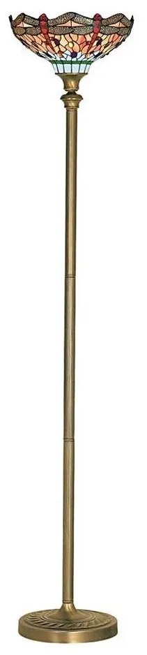 Searchlight EU1285 - Tiffany lampa podłogowa WAŻKA 1xE27/60W/230V