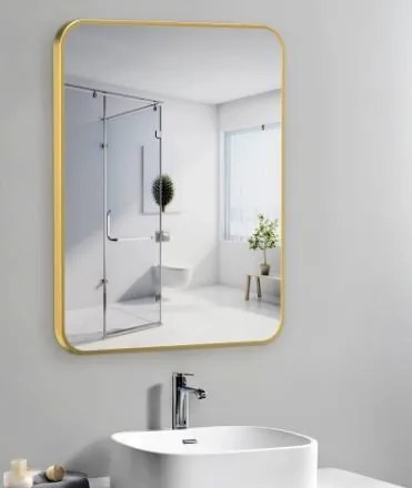 Lustro LOFT 40x60cm M-010 złote ścienne łazienkowe do salonu sypialni loftowe Industrialne minimalistyczne