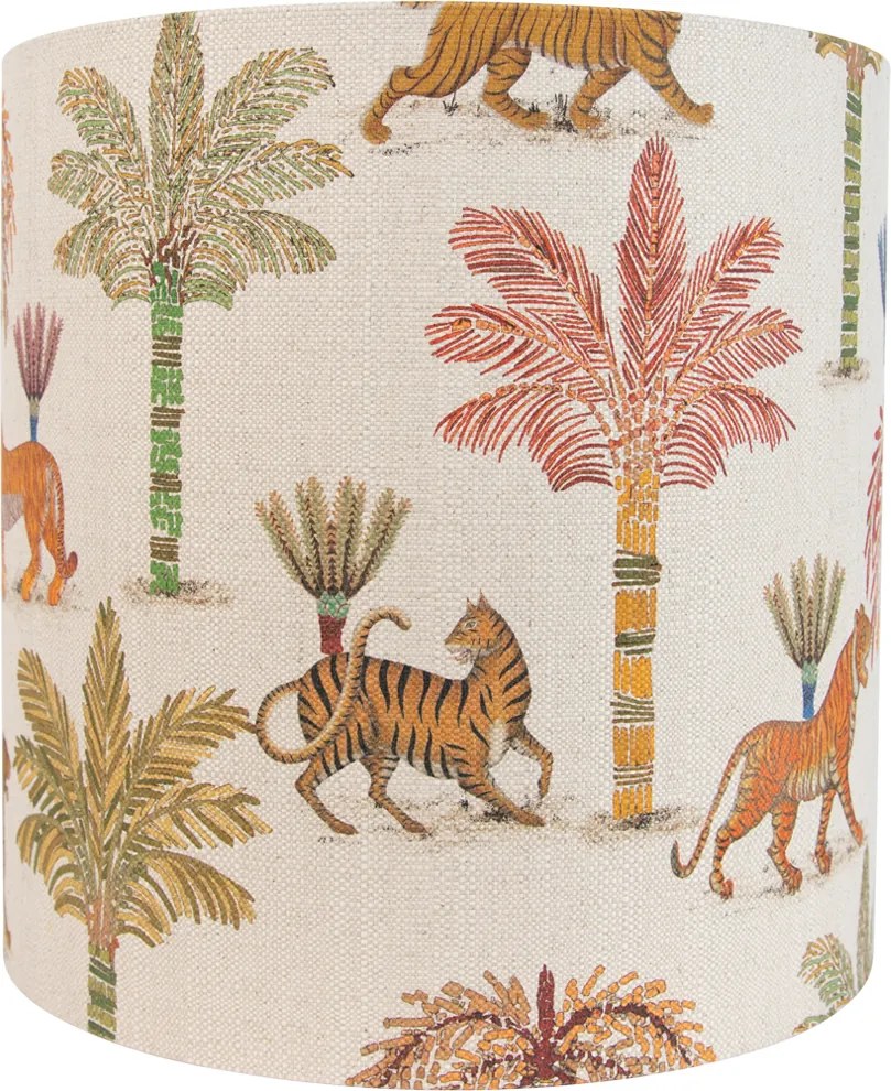 Wielokolorowy abażur z tkaniny we wzór zwierzęcy 40/40/40