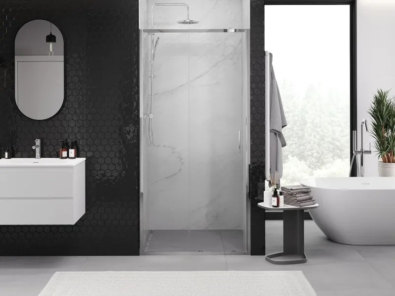 Mexen Exo drzwi prysznicowe rozsuwane 125 cm, transparent, chrom - 8151-125-000-01-00
