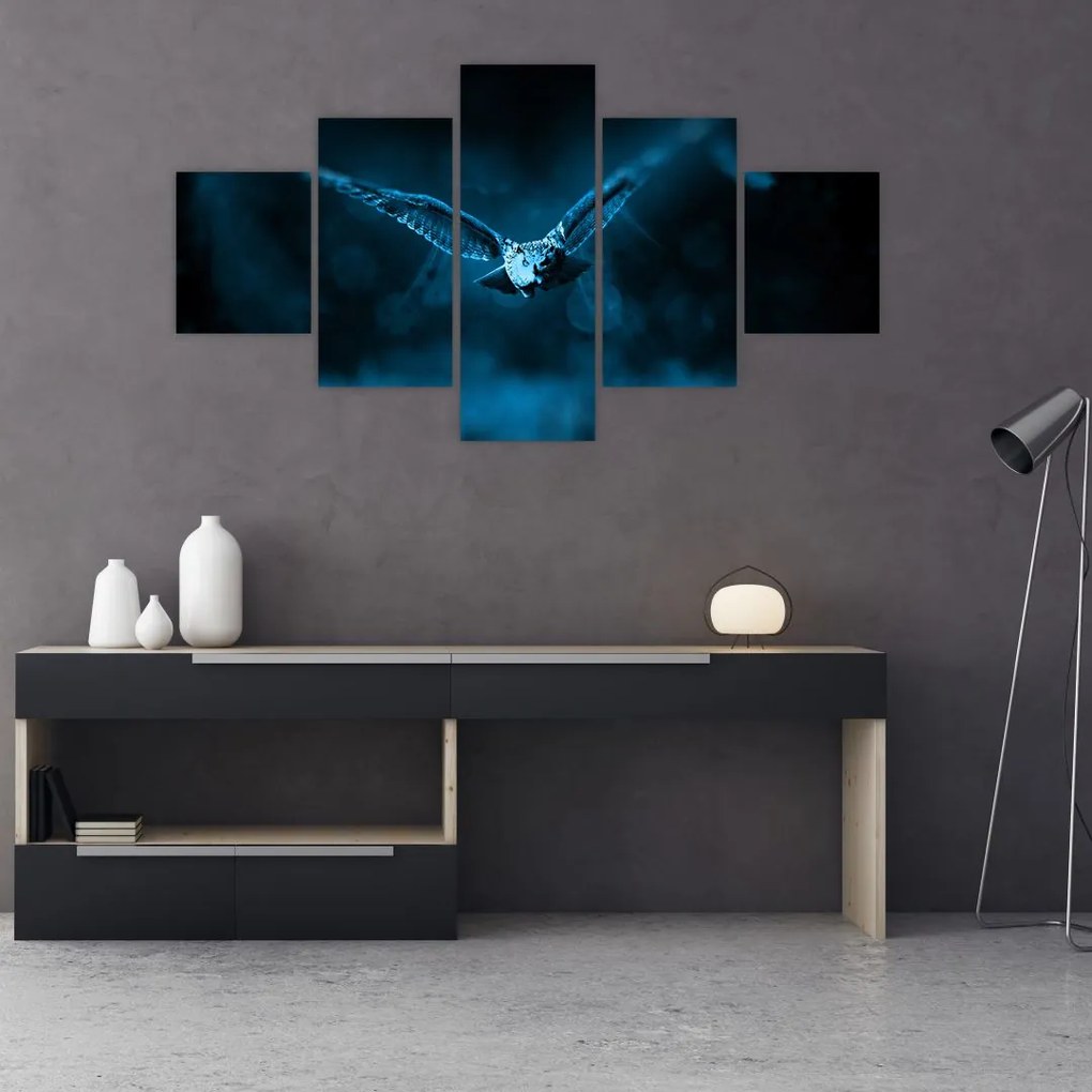 Obraz lecącej sowy (125x70 cm)