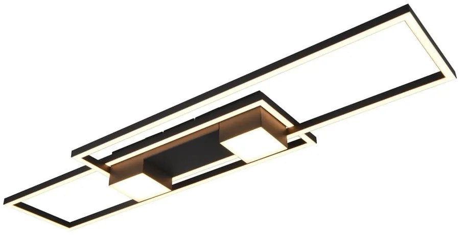 Czarno-biała lampa sufitowa LED ze zdalnym sterowaniem i ściemniaczem 28x100 cm Albany – Trio