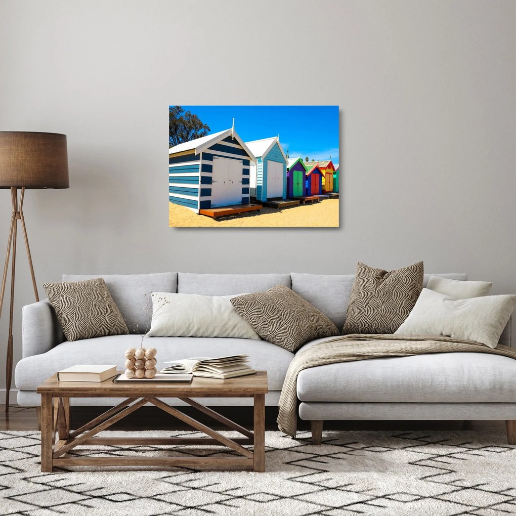 Obraz na szkle - Brighton Beach, Melbourne, Australia (70x50 cm)