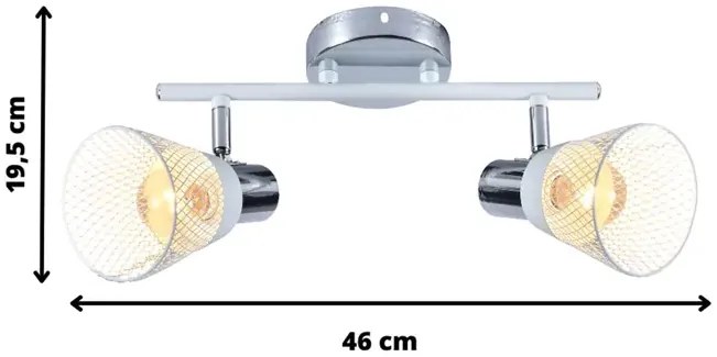 Designerska Dwukloszowa Lampa Sufitowa M023 Czarny