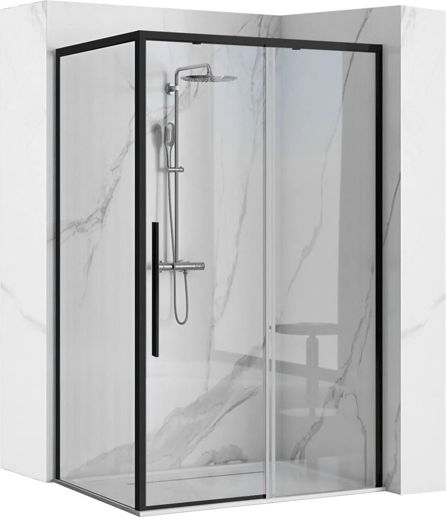 Kabina prysznicowa SOLAR BLACK MAT 100x80