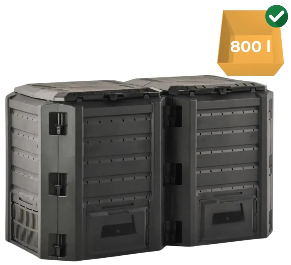 Prosperplast Kompostownik ogrodowy - Compogreen 800 l czarny
