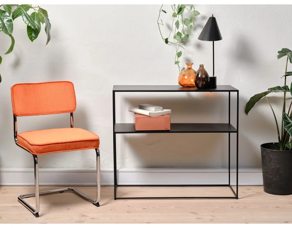 Pomarańczowe sztruksowe krzesło Rupert – Unique Furniture