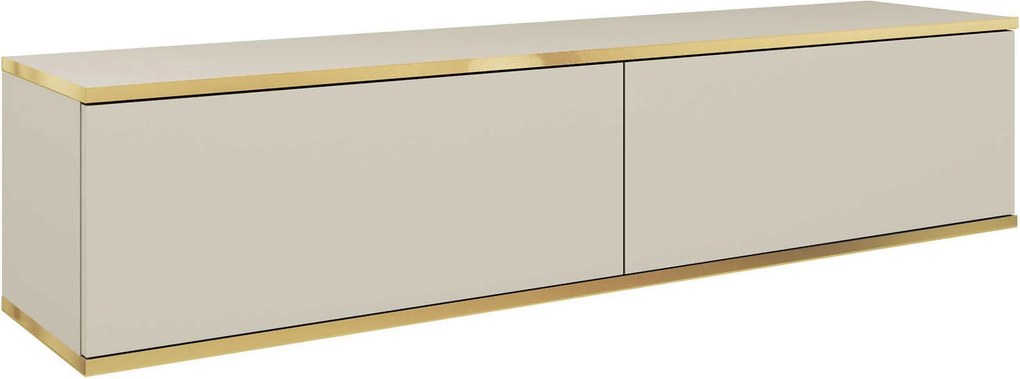 Szafka RTV wisząca VENEZIA 135 cm do Salonu pod Telewizor - Odcienie beżu