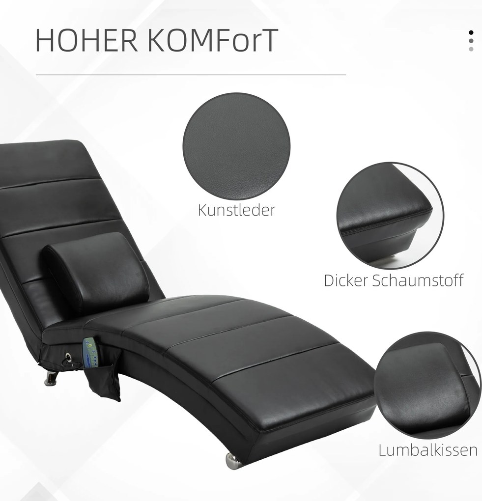 HOMCOM fotel rozkładany, 58 cm x 163 cm x 87 cm