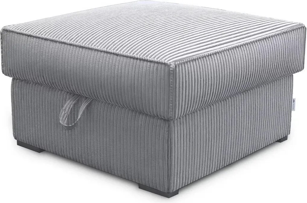 Pufa SMART COSARO XL z miejscem do przechowywania 71x71 cm, jasnoszara