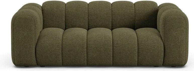 Zielona sofa z tkaniny szenilowej 200 cm Lupine – Micadoni