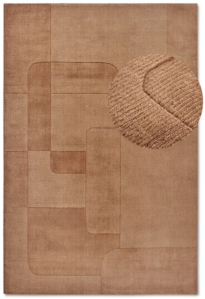 Dywan wełniany Villeroy &amp; Boch Charlotte odcienie brązowego 120 cm x 170 cm