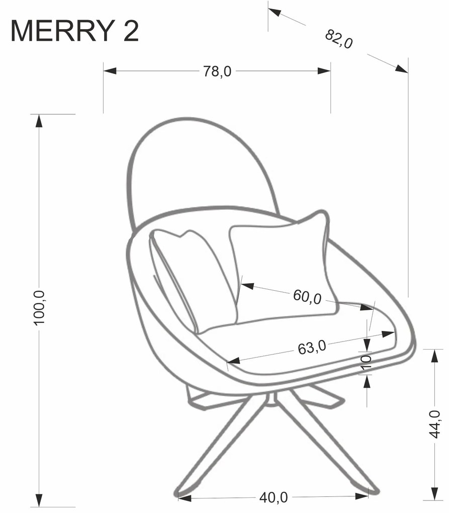 MERRY 2 fotel wypoczynkowy z funkcją obracania, kremowy nowoczesny vintage