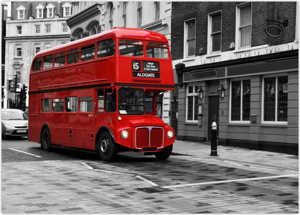 Obraz - Londyn z autobusem (70x50 cm)