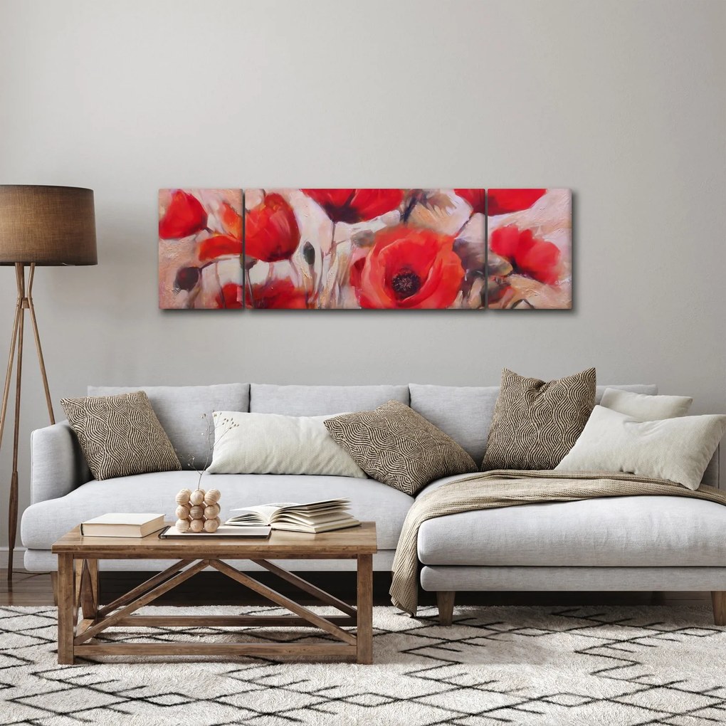 Obraz - Wilcze maki (170x50 cm)