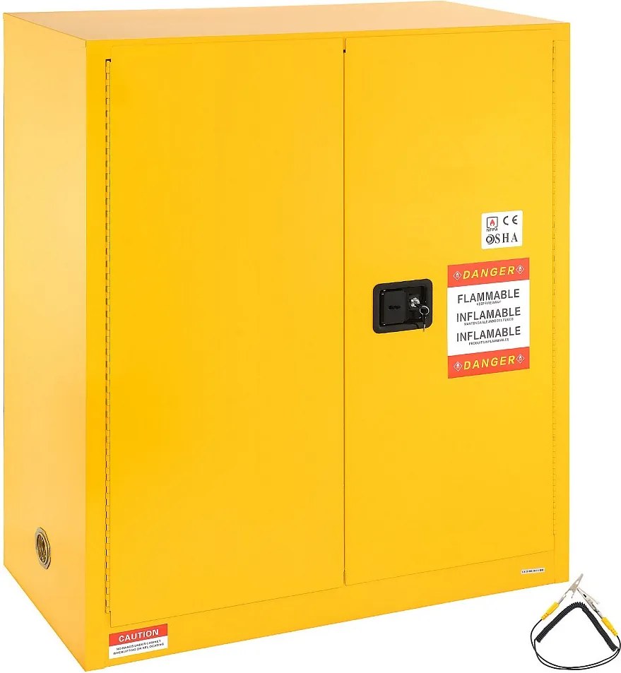 Szafa Bezpieczeństwa, SucceBuy Szafa Bezpieczeństwa Palna 114 L Żółty 109,5 × 46 × 127,3 cm Szafa Żółta