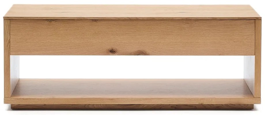 Stolik w dekorze dębu w naturalnym kolorze 60x120 cm Alguema – Kave Home