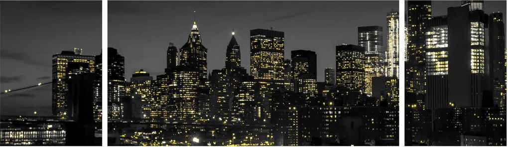 Obraz nocnej metropolii (170x50 cm)