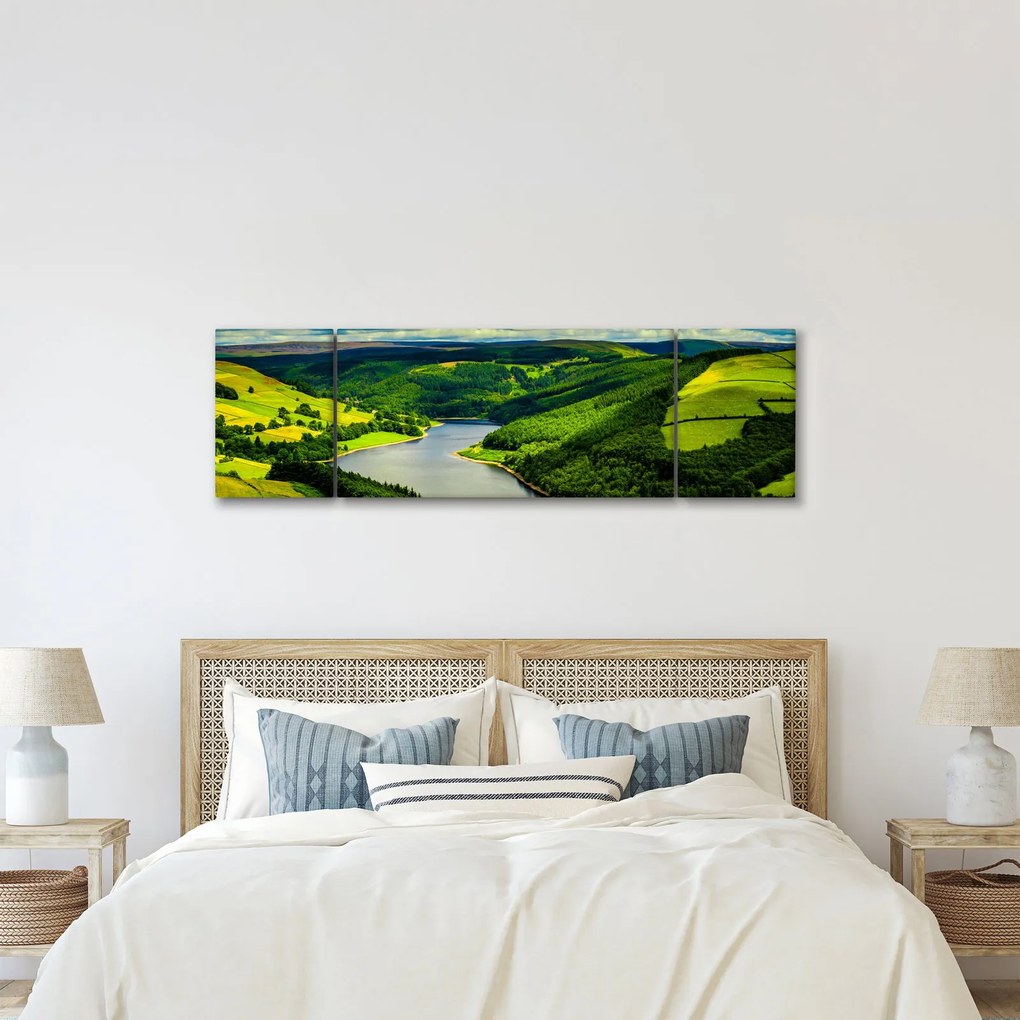 Obraz - Zielony krajobraz (170x50 cm)