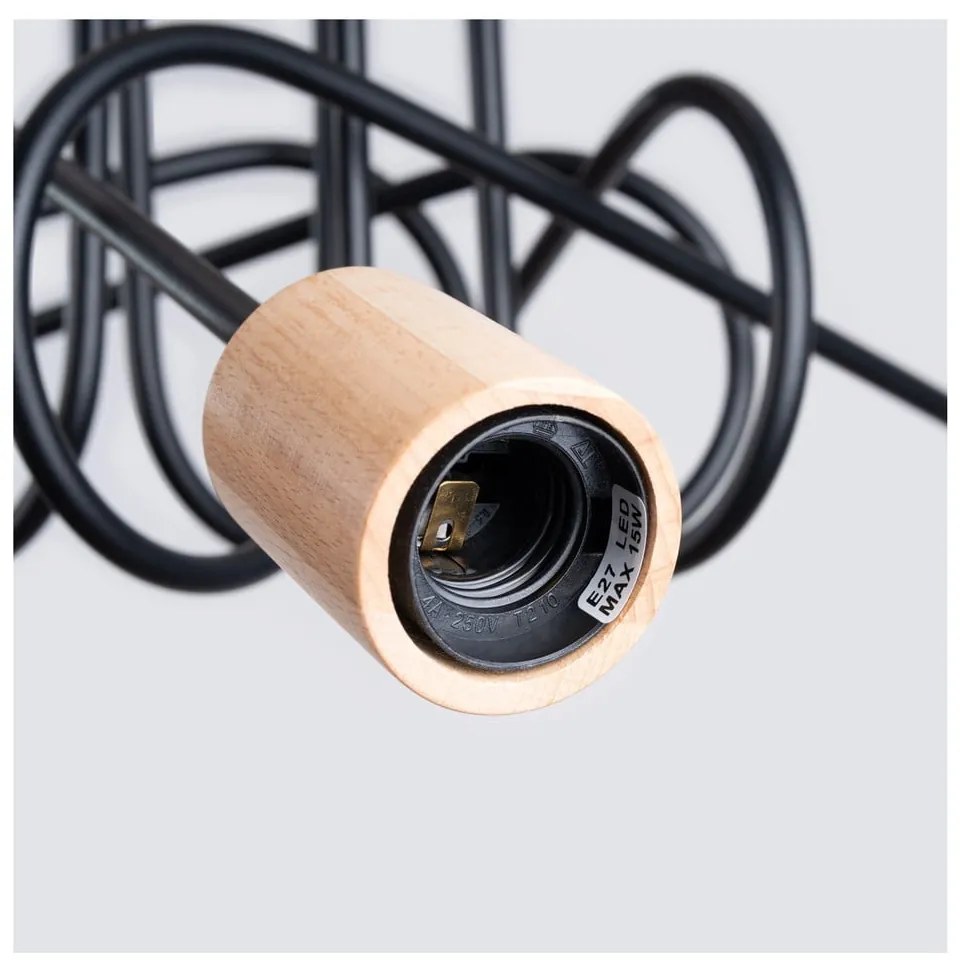 Lampa sufitowa w czarno-naturalnym kolorze 15x61 cm Tumber – Sollux