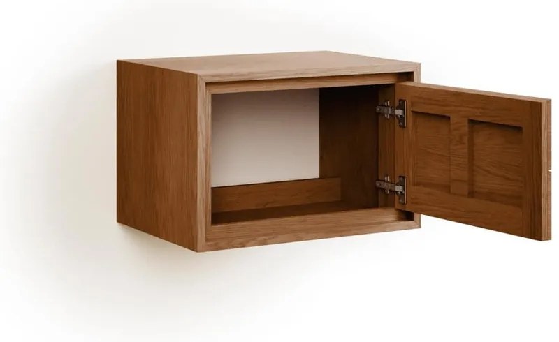 Brązowa wisząca szafka pod umywalkę z litego drewna tekowego 60x40 cm Kenta – Kave Home