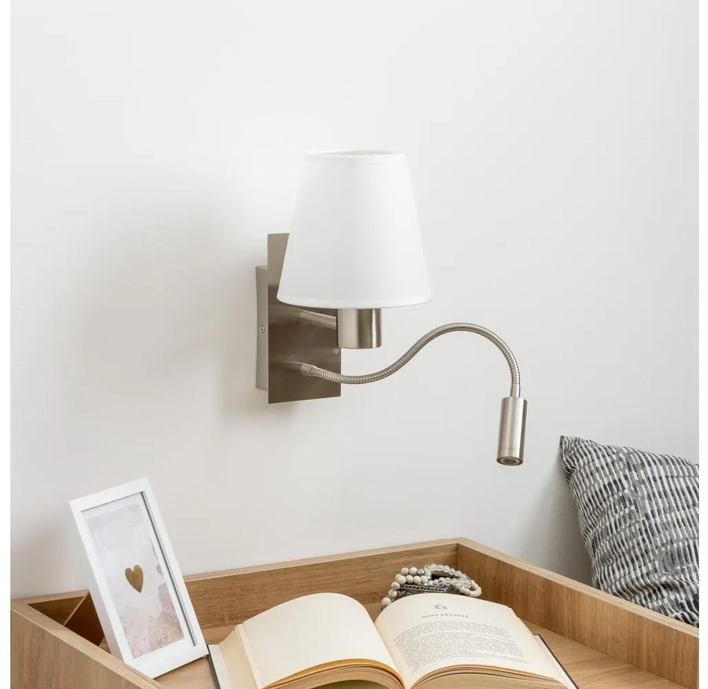 Brilagi - LED Kinkiet NUBILA 1xE27/25W/230V + LED/3W chrom/biały