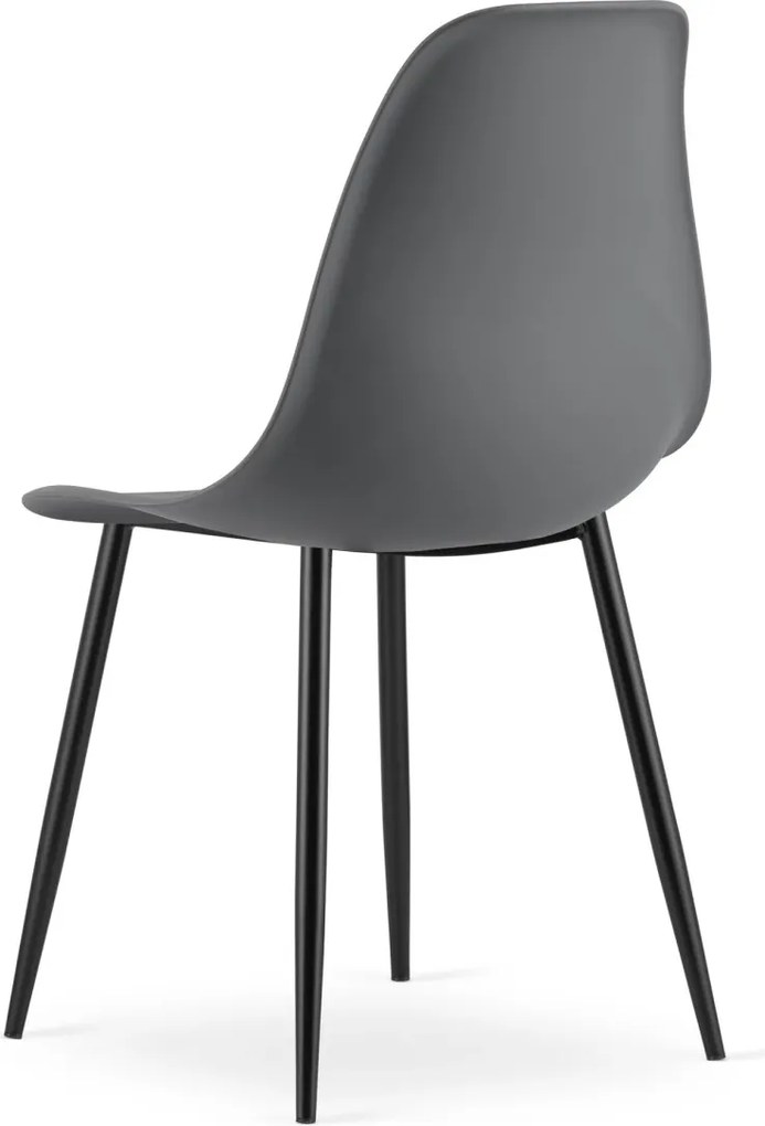 Krzesło OSAKA ciemnoszare z czarnymi nogami