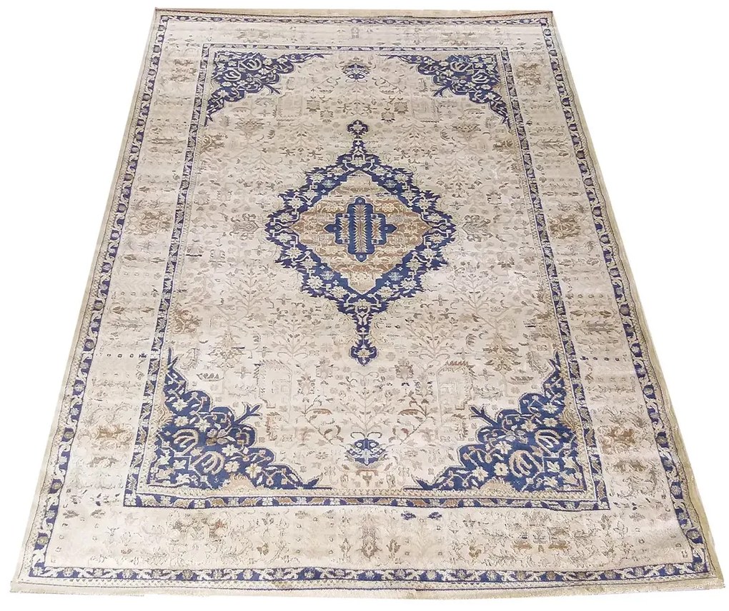 Prostokątny elegancki dywan ze zdobieniami A3-P19