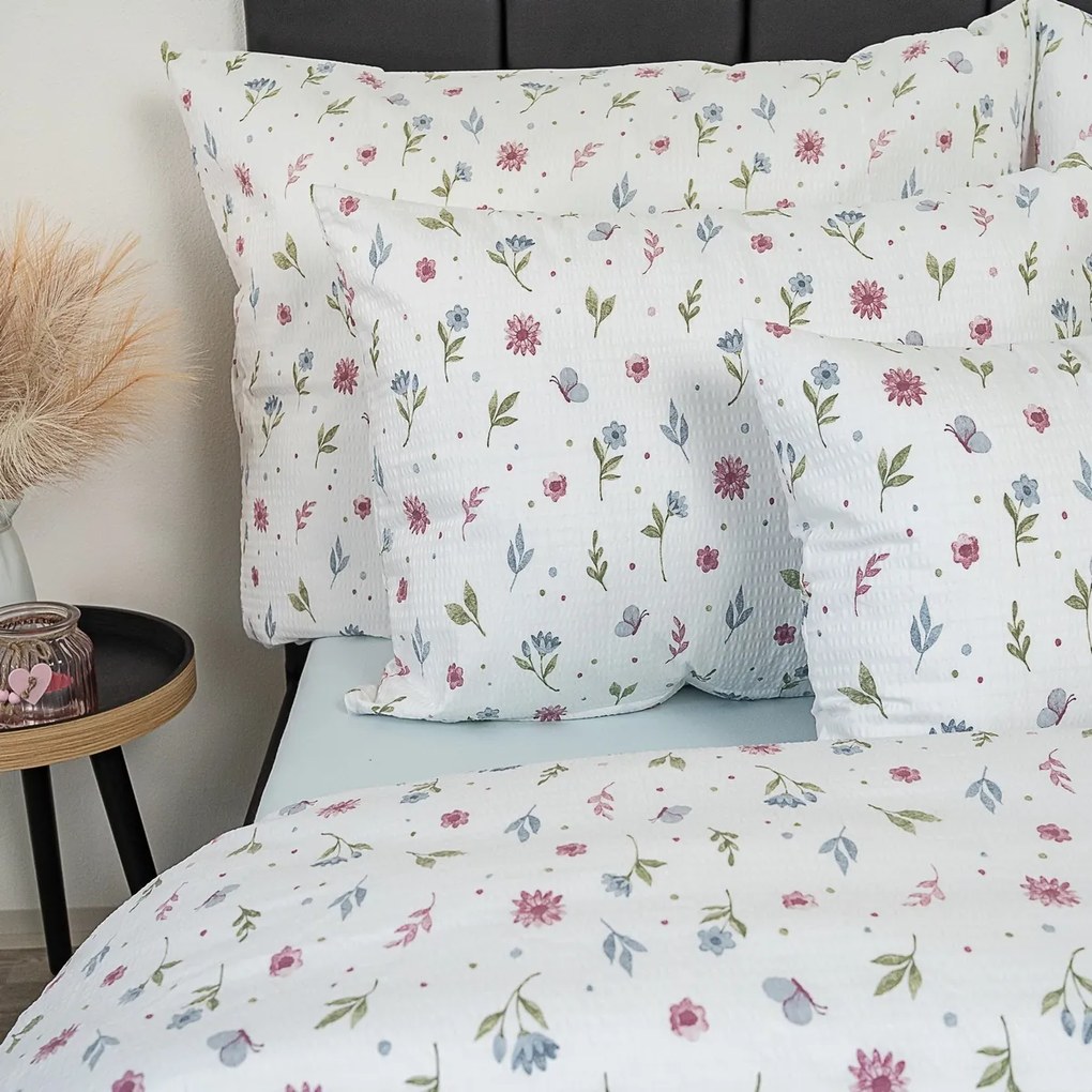 Kvalitex Pościel krepa Letnia łąka, 140 x 200 cm, 70 x 90 cm