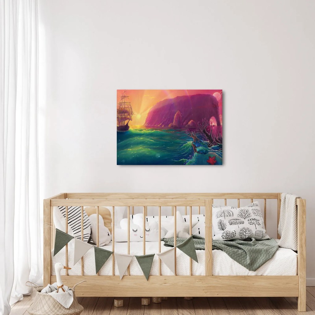 Obraz - Obraz olejny, Podróż do fantastycznego królestwa (70x50 cm)