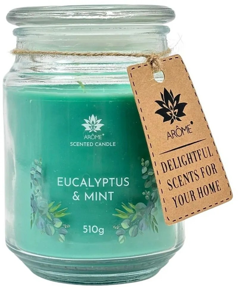 Arome Świeca w szkle 510 g, Eucalyptus & mint