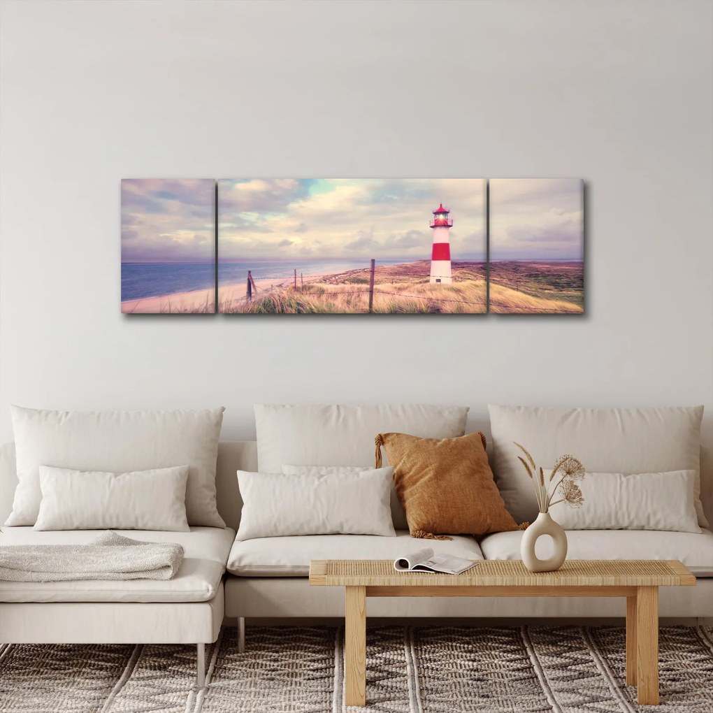 Obraz - Czerwona latarnia morska (170x50 cm)