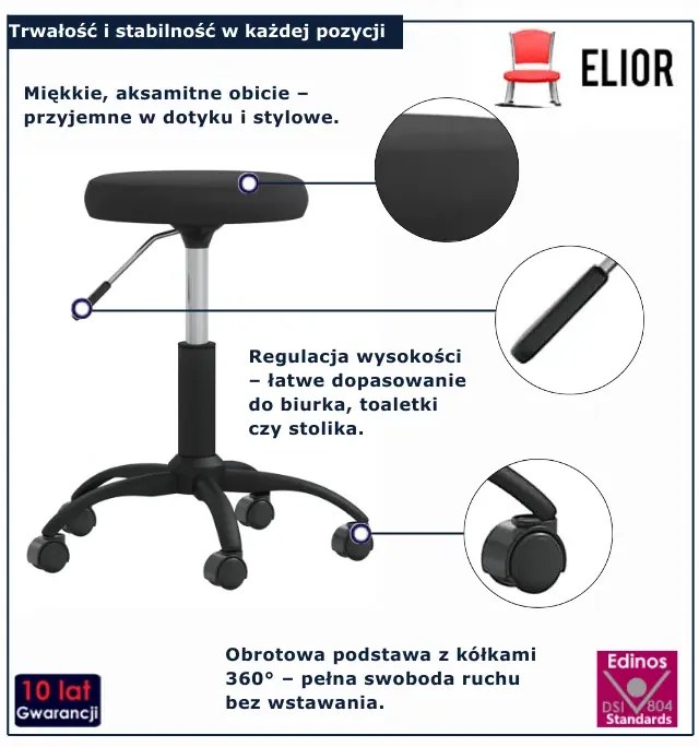 Obrotowe krzesło biurowe czarne K8-G74