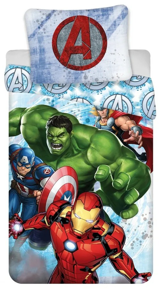 Pościel bawełniana Avengers Heroes, 140 x 200 cm, 70 x 90 cm