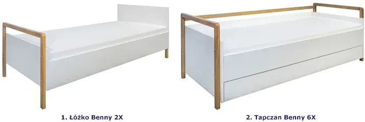 Białe nowoczesne łóżko dziecięce K3-L43