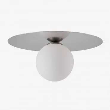 Lampa Sufitowa Z Żelaza I Szkła Anine Chrome & Ø30 Cm - Sklum