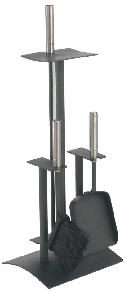 Narzędzia kominkowe 4 szt. antracyt